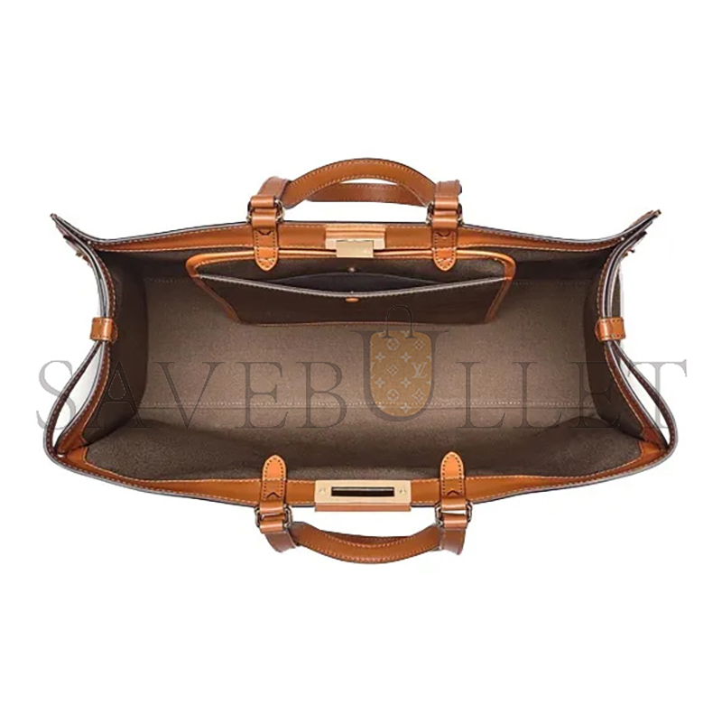 FENDI CANVAS VITELLO KING LOGO EMBROIDERED LARGE PEEKABOO X-TOTE 8BH375ABVVF1891 (46*35.5*15.5cm)